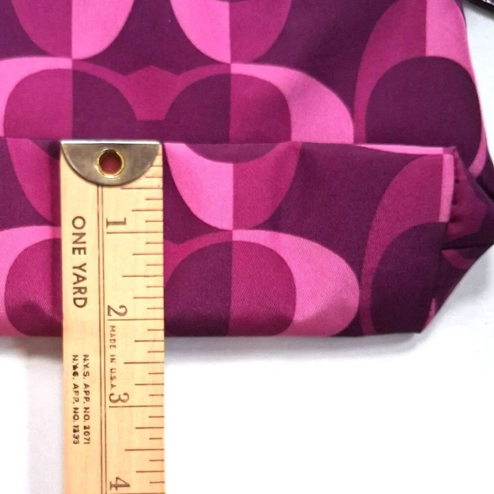 COACH Peyton Dream Cosmetic Bag Pouch Purple Pink Signature C Geometric NWOT '13